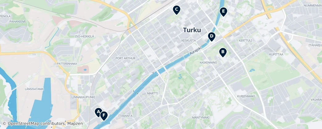 Map of Turku
