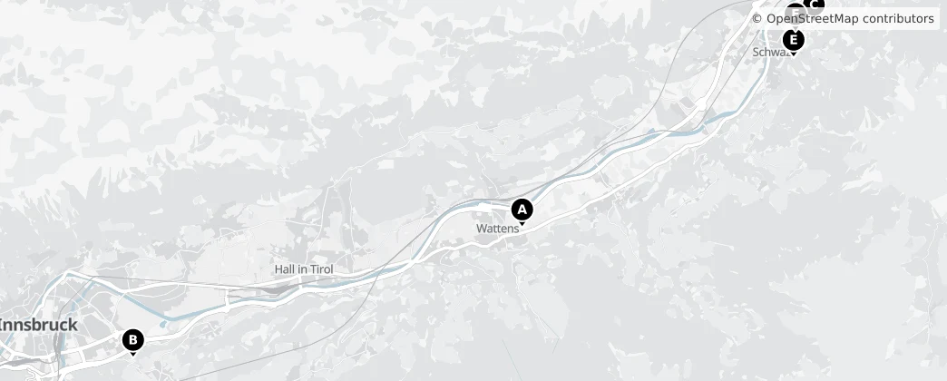 Map of Tux Alps