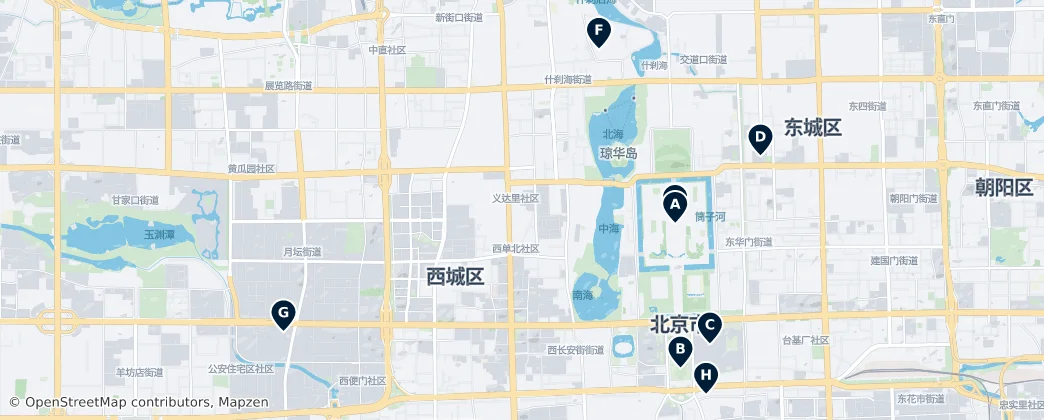 Map of Xicheng