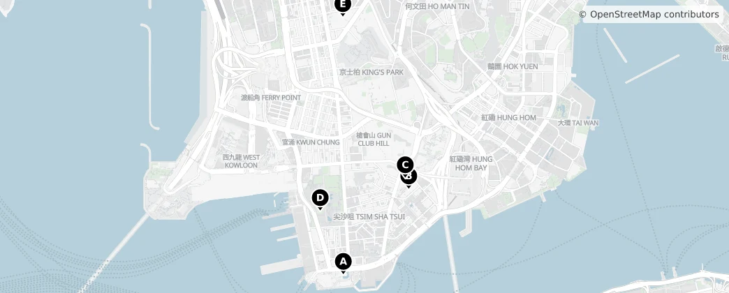 Map of Yau Tsim Mong District