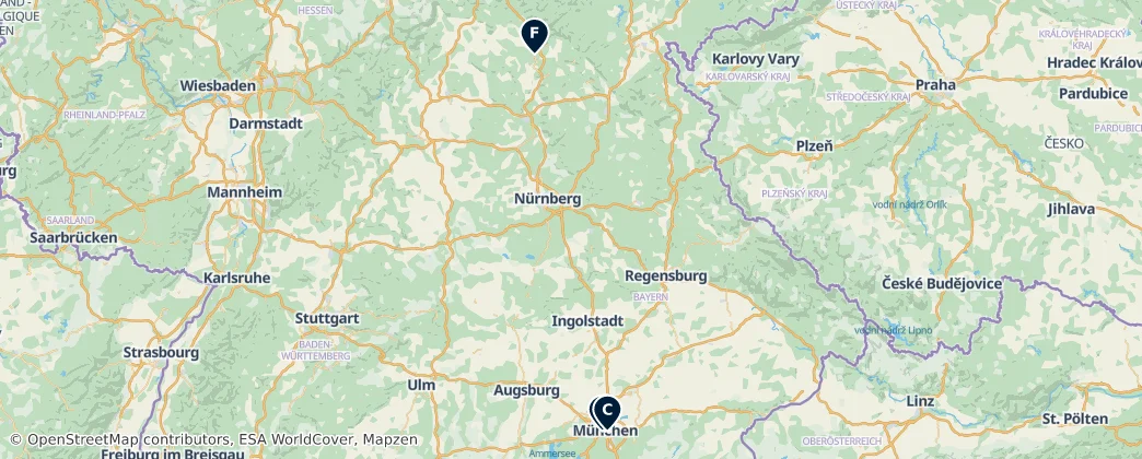 Map of Bavaria