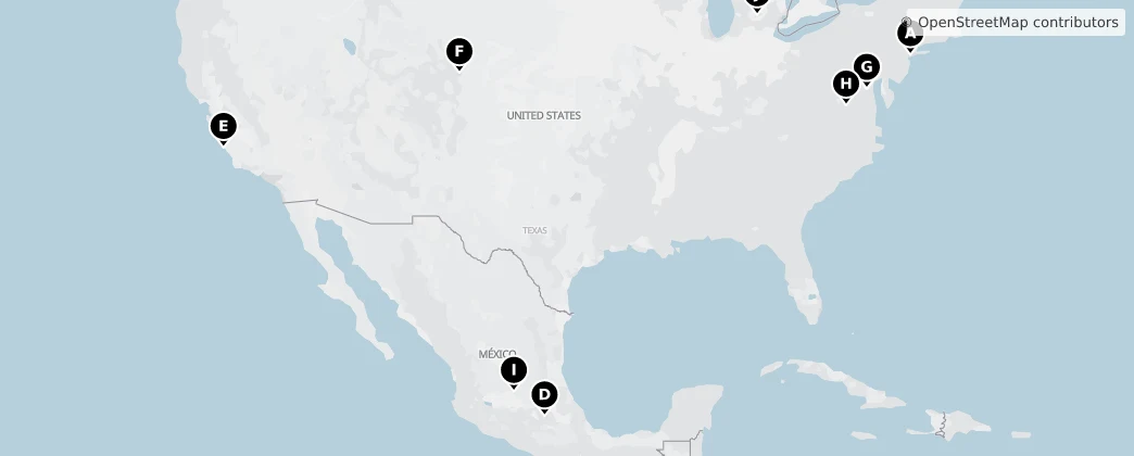 Map of North America