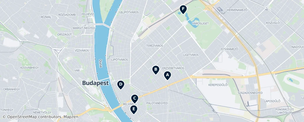 Map of Budapest