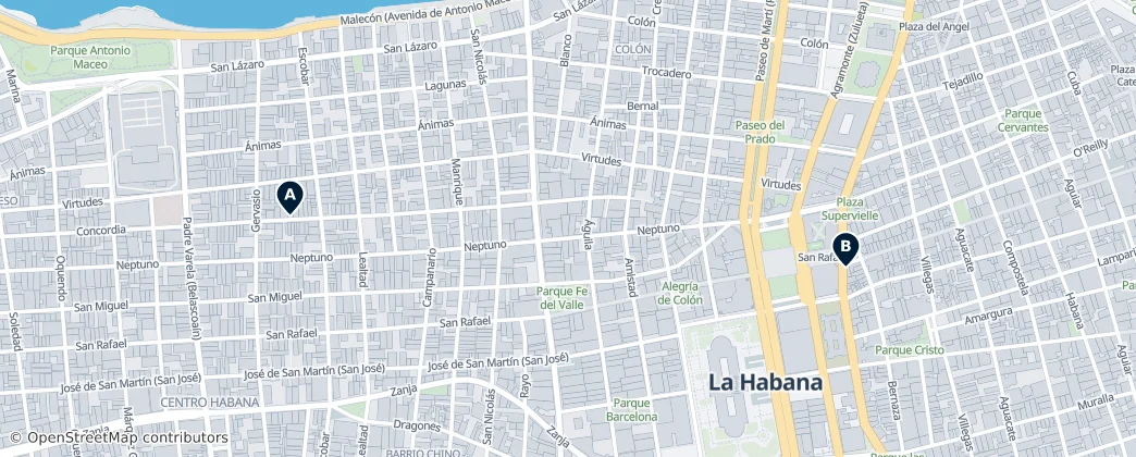 Map of Cuba