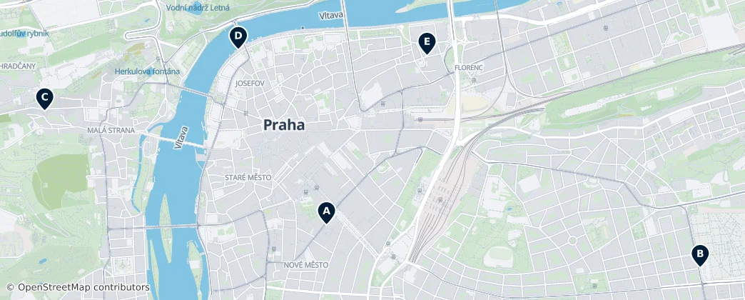 Map of Prague