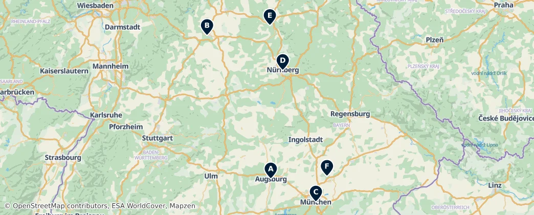Map of Bavaria