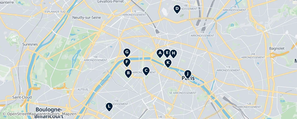 Map of Paris