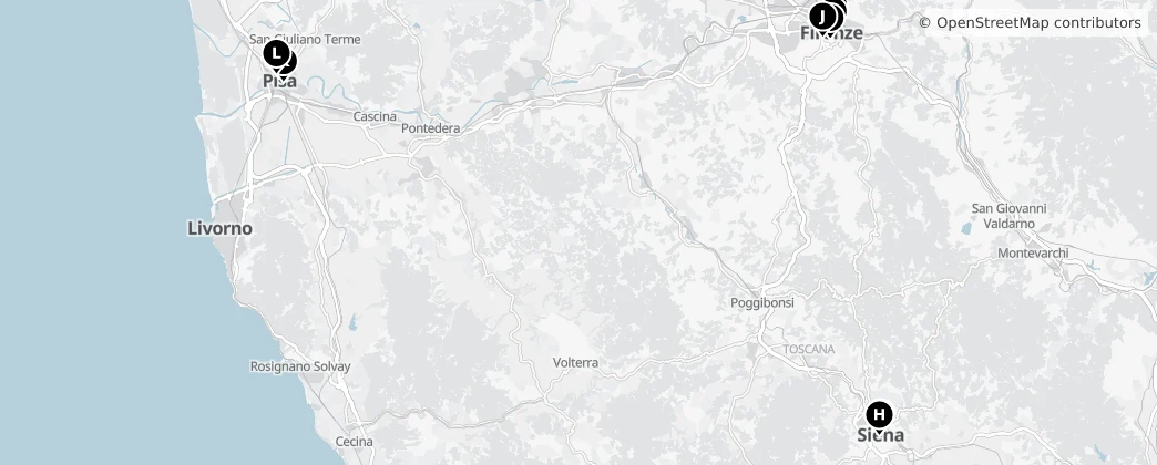 Map of Tuscany