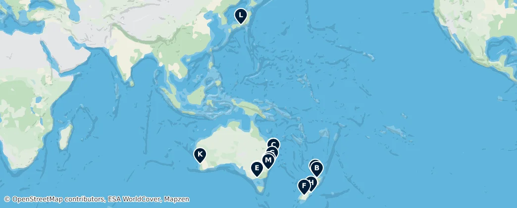 Map of Oceania