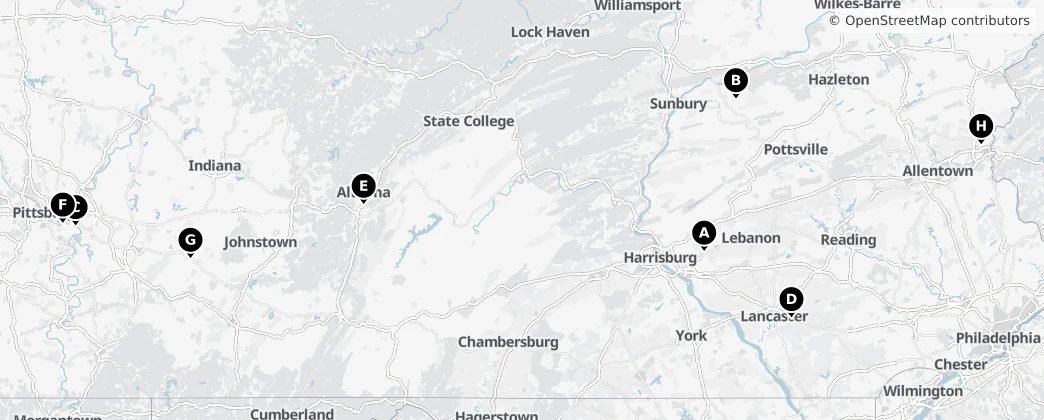 Map of Pennsylvania