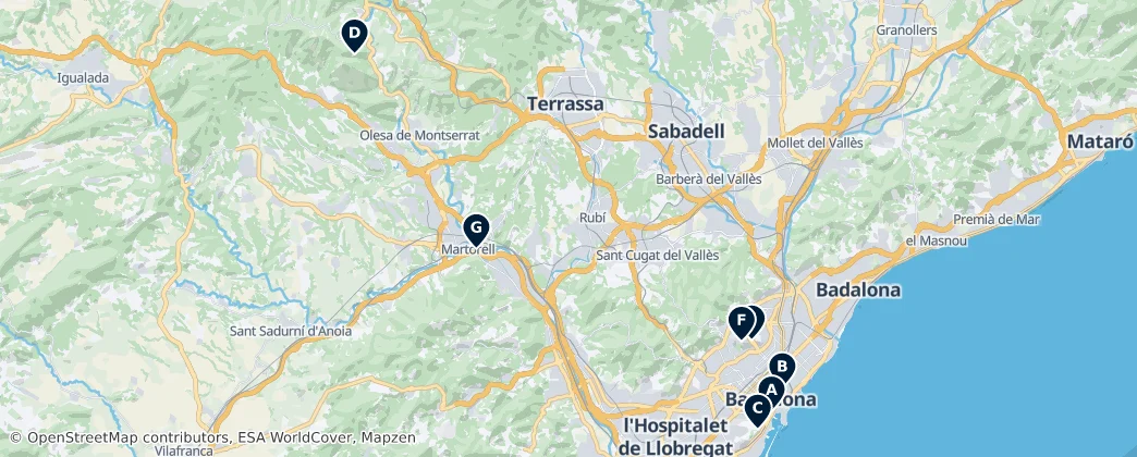 Map of Catalonia