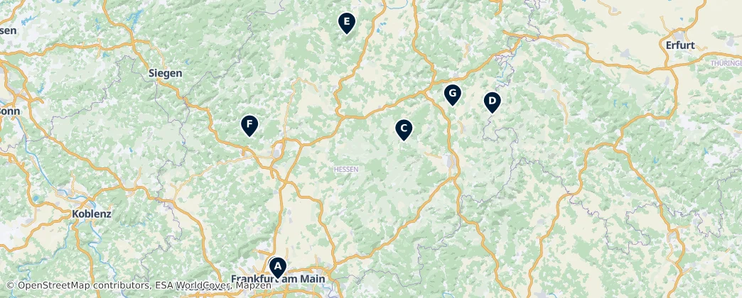 Map of Hesse