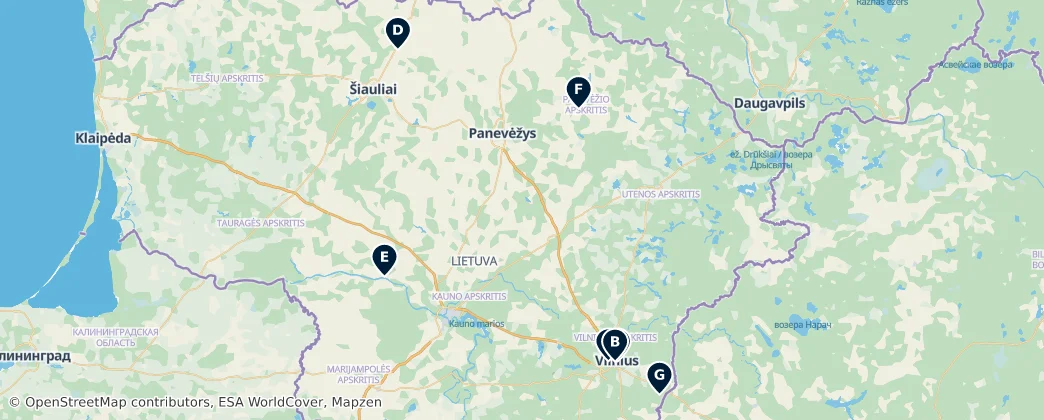 Map of Lithuania