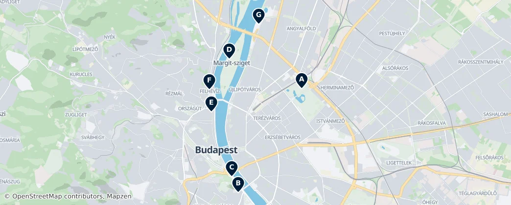 Map of Budapest