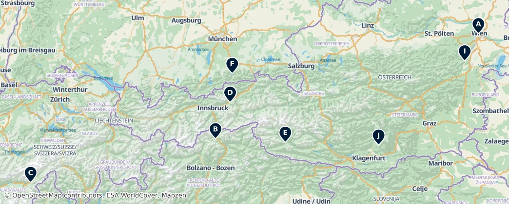 Map of Alps