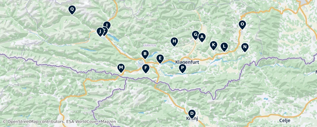 Map of Carinthia