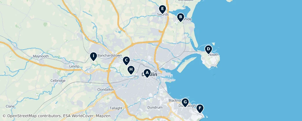 Map of County Dublin