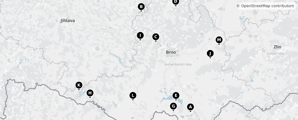 Map of South Moravian Region