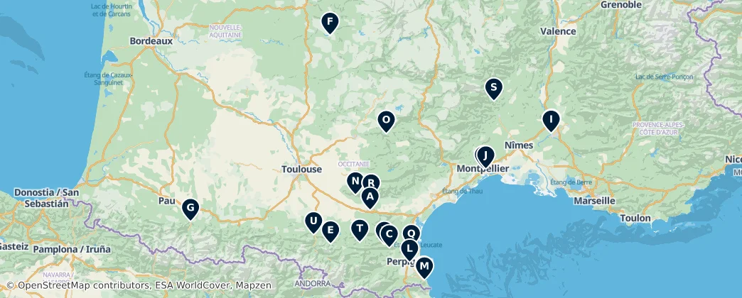 Map of Occitania