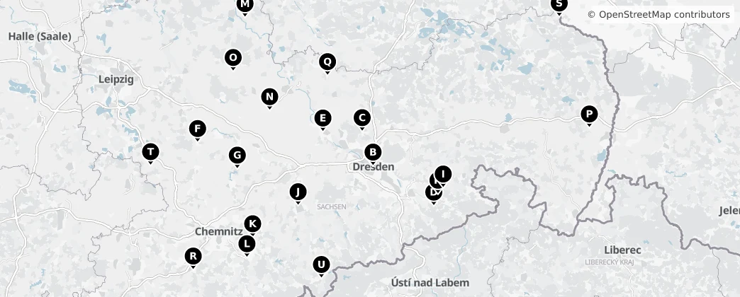 Map of Saxony