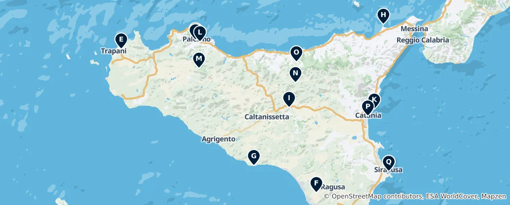 Map of Sicily