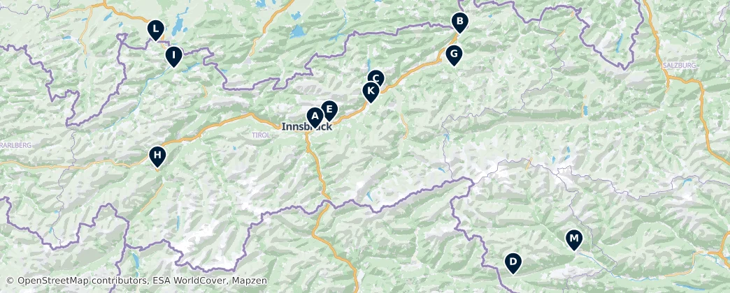 Map of Tyrol