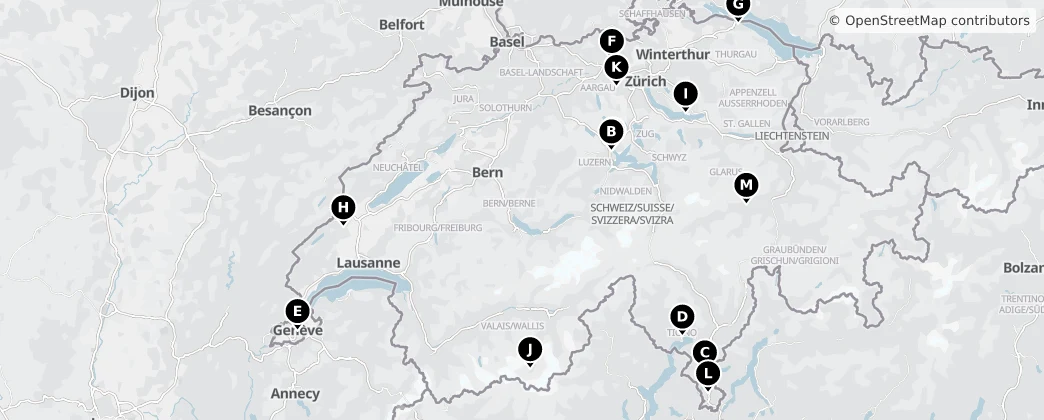 Map of Switzerland