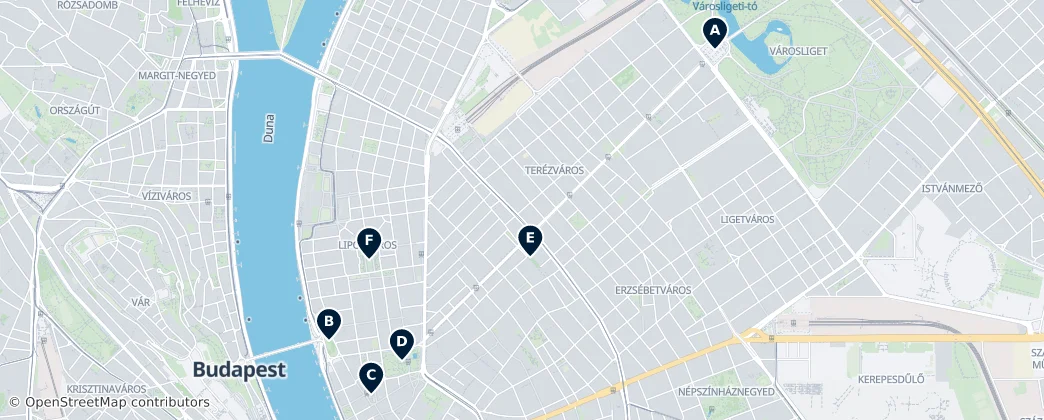 Map of Budapest
