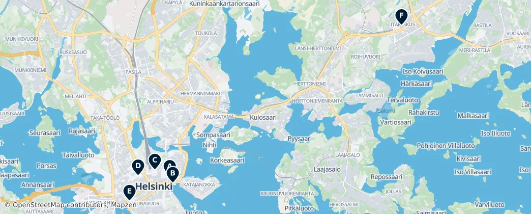 Map of Helsinki