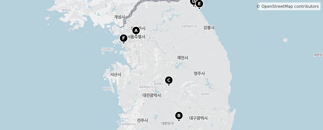 Map of South Korea
