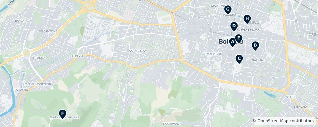 Map of Bologna