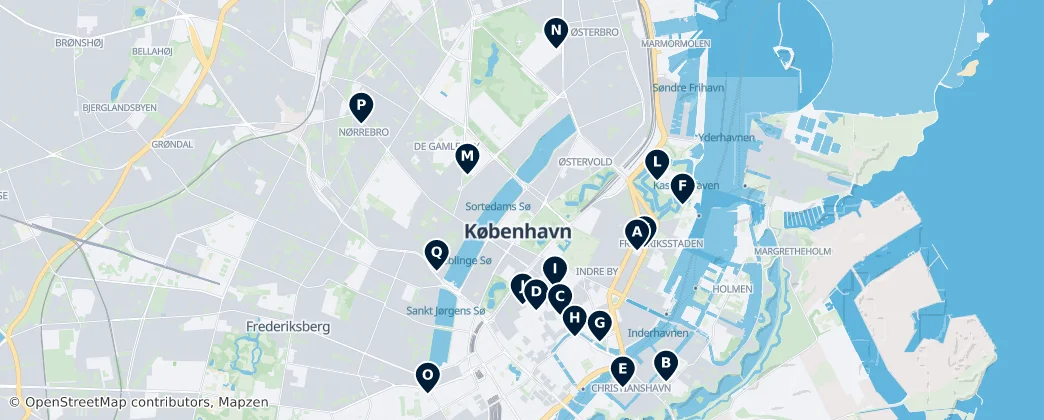 Map of Copenhagen