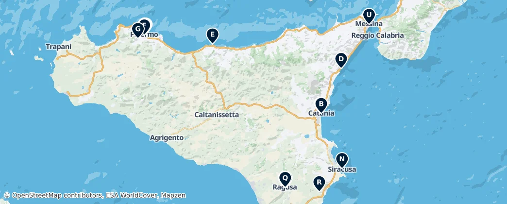 Map of Sicily