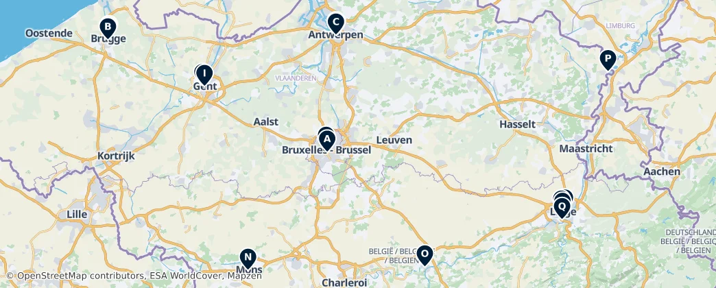 Map of Belgium