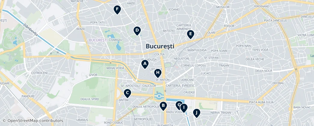 Map of Bucharest