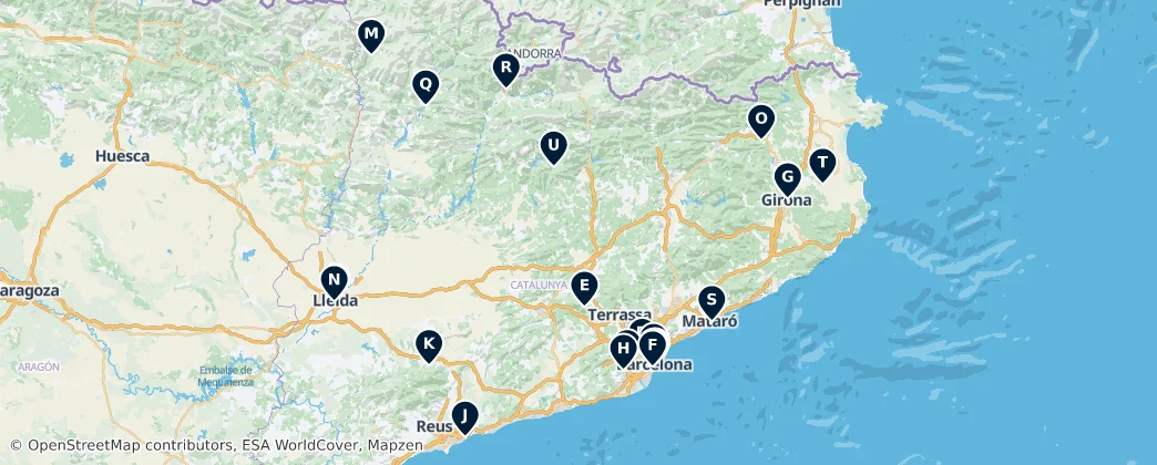 Map of Catalonia