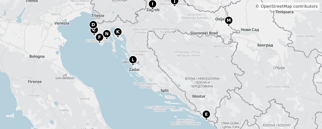 Map of Croatia