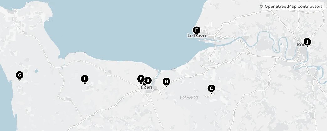Map of Normandy