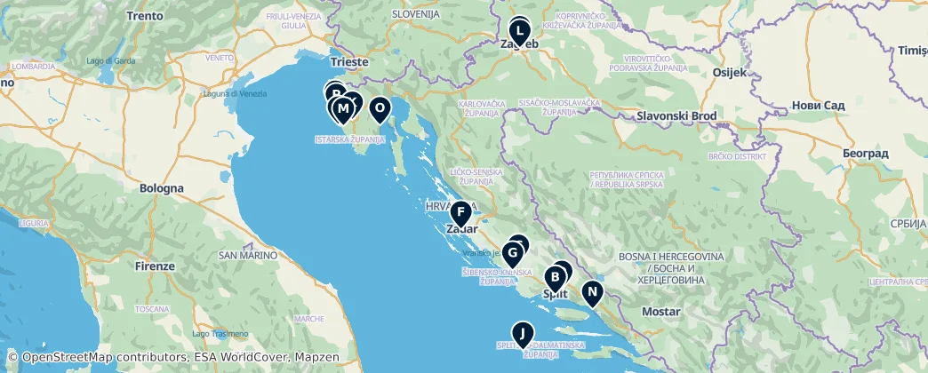 Map of Croatia