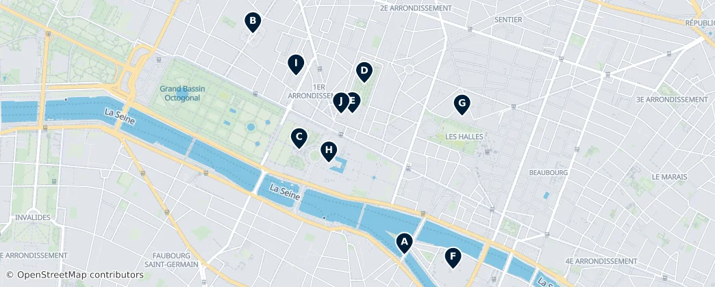 Map of 1. pařížský obvod