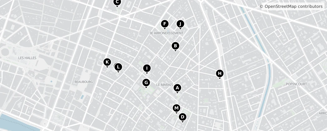 Map of 3. pařížský obvod