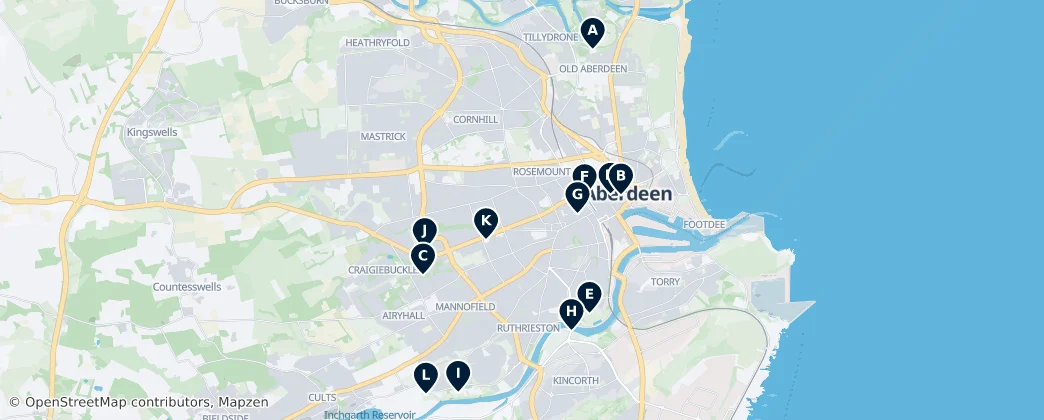 Map of Aberdeen