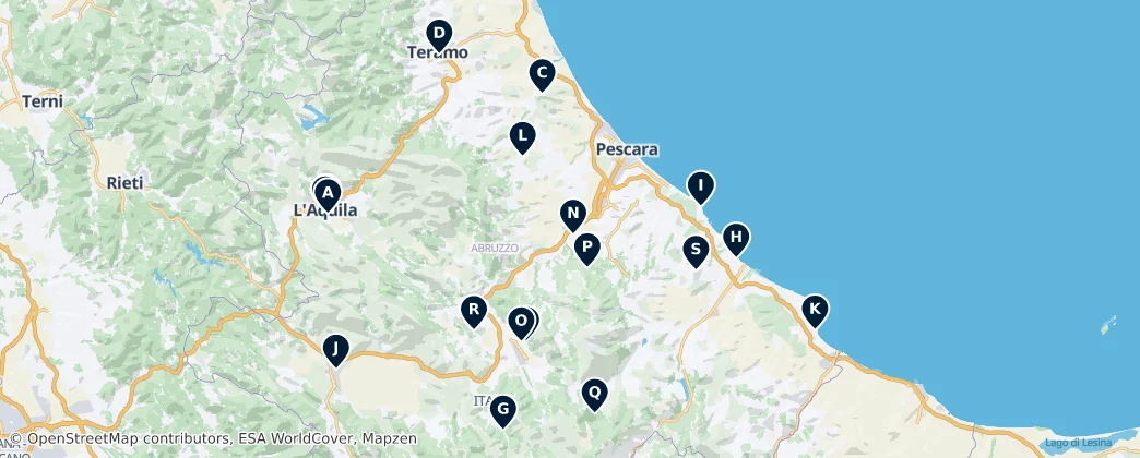 Map of Abruzzo