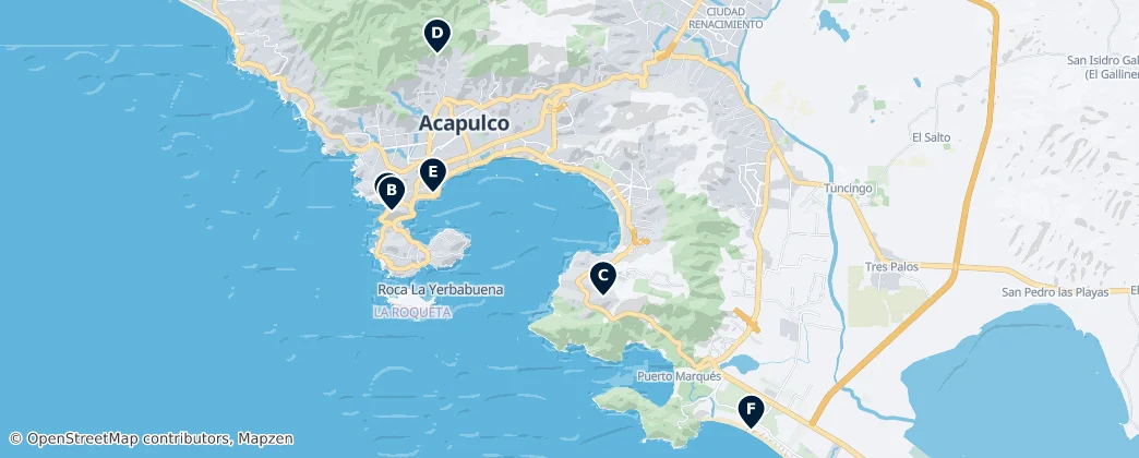 Map of Acapulco