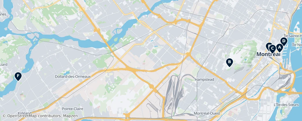 Map of Montreal (administrative region)