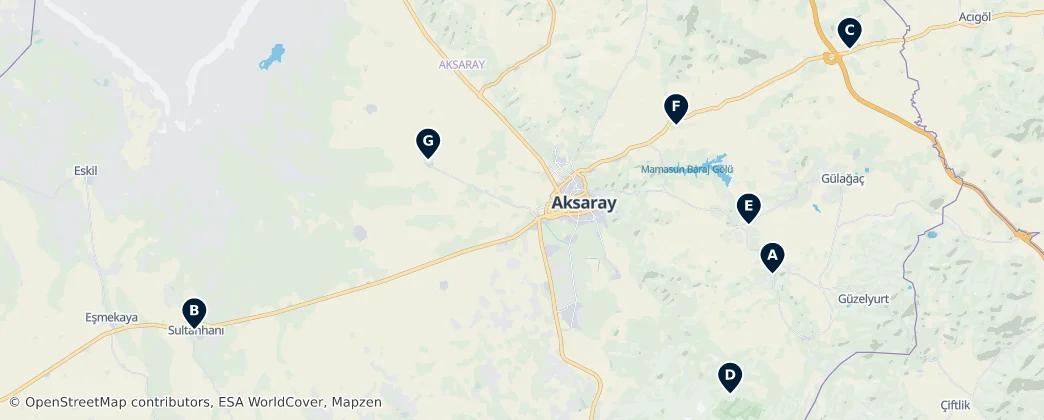 Map of Aksaray