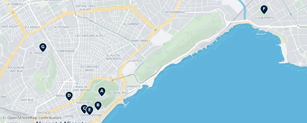 Map of Alacant