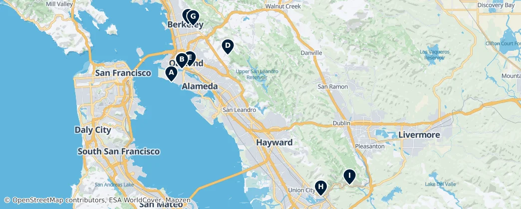 Map of Alameda County
