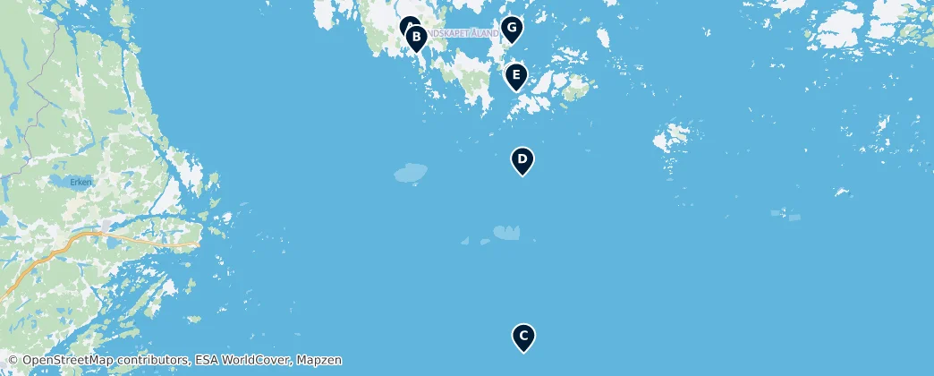 Map of Ålandy