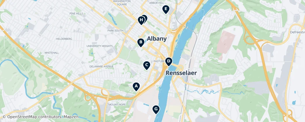 Map of Albany